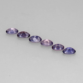 天然堇青石，椭圆形切割，5×3.1毫米，VS