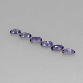 天然堇青石，椭圆形切割，5.1×3.2毫米，VS