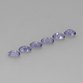 天然堇青石，椭圆形切割，5.2×3.1毫米，VS