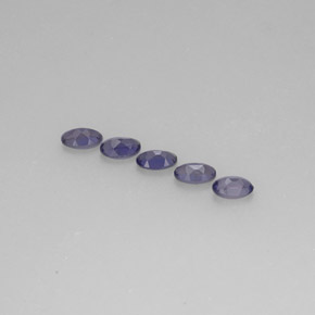 天然堇青石，椭圆形切割，5.1×3.2毫米，VS