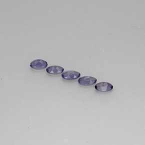 天然堇青石，椭圆形切割，4.8×3毫米，VS