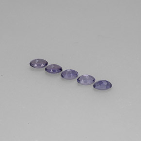 天然堇青石，椭圆形切割，5×3.1毫米，VS