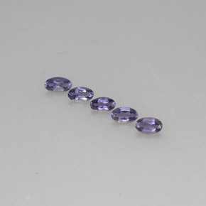 天然堇青石，椭圆形切割，5.1×3.1毫米，VS