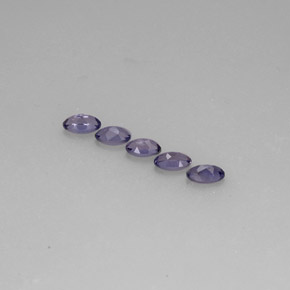 天然堇青石，椭圆形切割，5.1×3.1毫米，VS