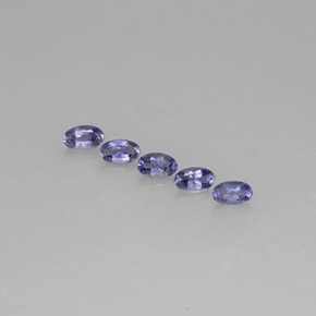 天然堇青石，椭圆形切割，5.1×3.2毫米，VS