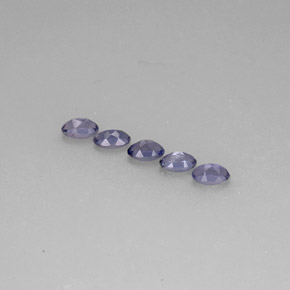 天然堇青石，椭圆形切割，5.1×3.2毫米，VS