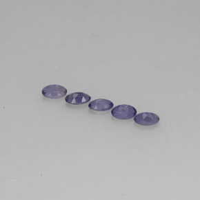 天然堇青石，椭圆形切割，5.1×3.2毫米，VS