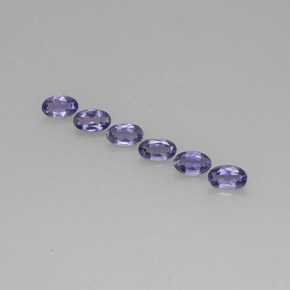 1.22克拉天然堇青石，椭圆形切割，5×3.3毫米，VS