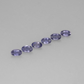 天然堇青石，椭圆形切割，5.2×3.2毫米，VS