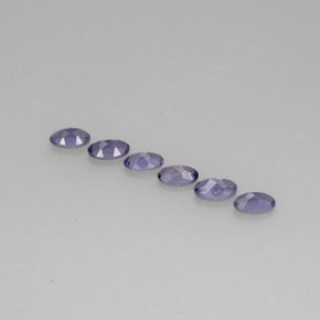 天然堇青石，椭圆形切割，5.2×3.2毫米，VS