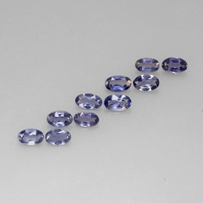 天然堇青石，椭圆形切割，5.1×3.3毫米，VS