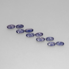 天然堇青石，椭圆形切割，5.1×3.3毫米，VS