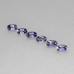 天然堇青石，椭圆形切割，1.2×5.1毫米，VS