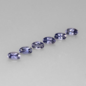天然堇青石，椭圆形切割，1.2×5.1毫米，VS