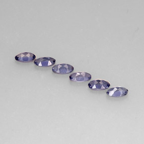 天然堇青石，椭圆形切割，5.1×3.1毫米，VS