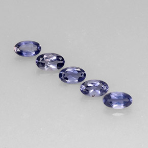 天然堇青石，椭圆形切割，5.2×3.1毫米，VS