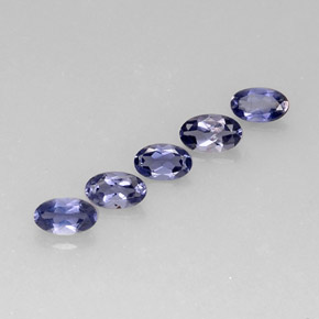 天然堇青石，椭圆形切割，5.2×3.1毫米，VS