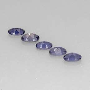 天然堇青石，椭圆形切割，5.2×3.1毫米，VS