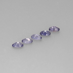 天然堇青石，椭圆形切割，5.1×3.2毫米，VS