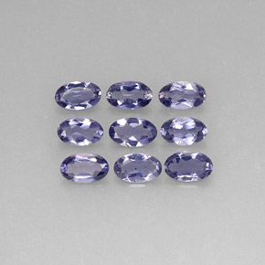 天然堇青石，椭圆形切割，5×3.1毫米，VS
