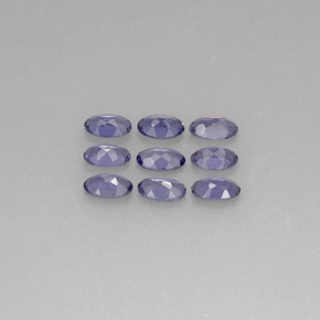 天然堇青石，椭圆形切割，5×3.1毫米，VS