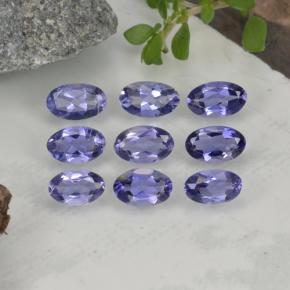 1.70天然堇青石，椭圆形切割，4.9×3.1毫米，VS