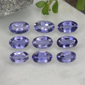 1.70天然堇青石，椭圆形切割，4.9×3.1毫米，VS
