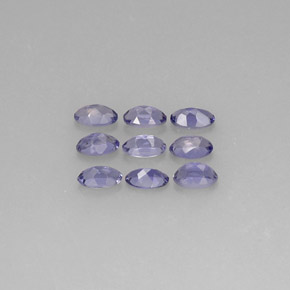 天然堇青石，椭圆形切割，5.1×3毫米，VS