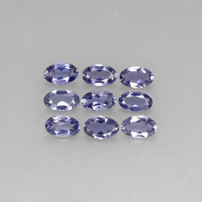 天然堇青石，椭圆形切割，4.8×3毫米，VS