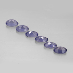 天然堇青石，椭圆形切割，4.9×3.1毫米，VS