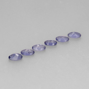 天然堇青石，椭圆形切割，5.1×3.2毫米，VS