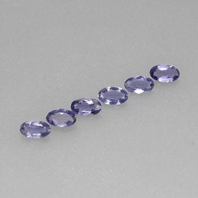 天然堇青石，椭圆形切割，5.1×3.1毫米，VS