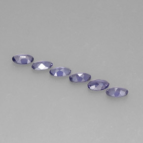 天然堇青石，椭圆形切割，5.1×3.1毫米，VS