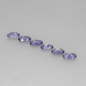 天然堇青石，椭圆形切割，5.1×3毫米，VS