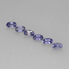 天然堇青石，椭圆形切割，5.1×3.2毫米，VS