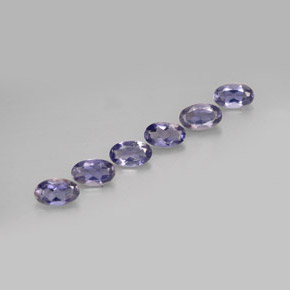 天然堇青石，椭圆形切割，5.1×3.1毫米，VS
