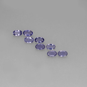天然堇青石，椭圆形切割，5×3.1毫米，VS