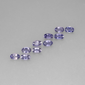 1.93天然堇青石，椭圆形切割，5×3.2毫米，VS