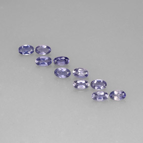 1.93天然堇青石，椭圆形切割，5×3.2毫米，VS