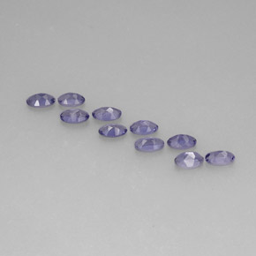 天然堇青石，椭圆形切割，5.1×3毫米，VS