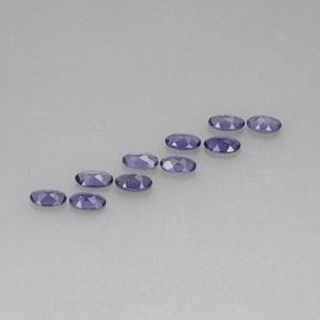 天然堇青石，椭圆形切割，5.1×3.1毫米，VS