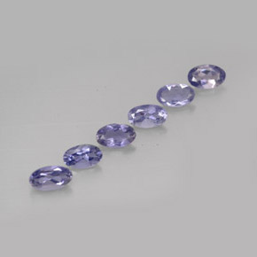 天然堇青石，椭圆形切割，4.9×3毫米，VS