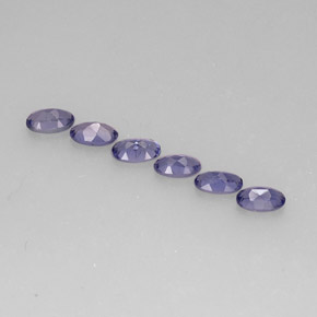 天然堇青石，椭圆形切割，5.1×3.1毫米，VS