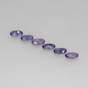 天然堇青石，椭圆形切割，4.9×2.9毫米，VS