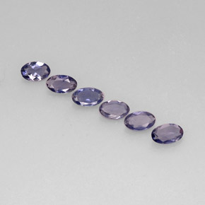 天然堇青石，椭圆形切割，5.1×3.1毫米，VS