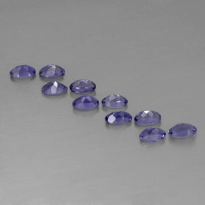 天然堇青石，椭圆形切割，5.1×3.2毫米，VS