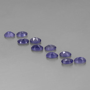 天然堇青石，椭圆形切割，5×3.1毫米，VS
