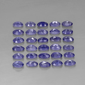 天然堇青石，椭圆形切割，4.8×3毫米，VVS-VS
