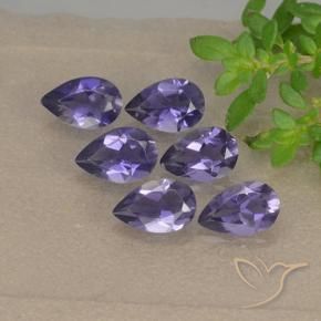 1.65天然紫罗兰色堇青石，梨形，5.9×3.8毫米，VS