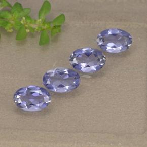 1.28天然紫罗兰色堇青石，椭圆形切割，5.9×4毫米，VS